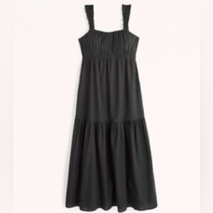 abercrombie bow back poplin maxi dress